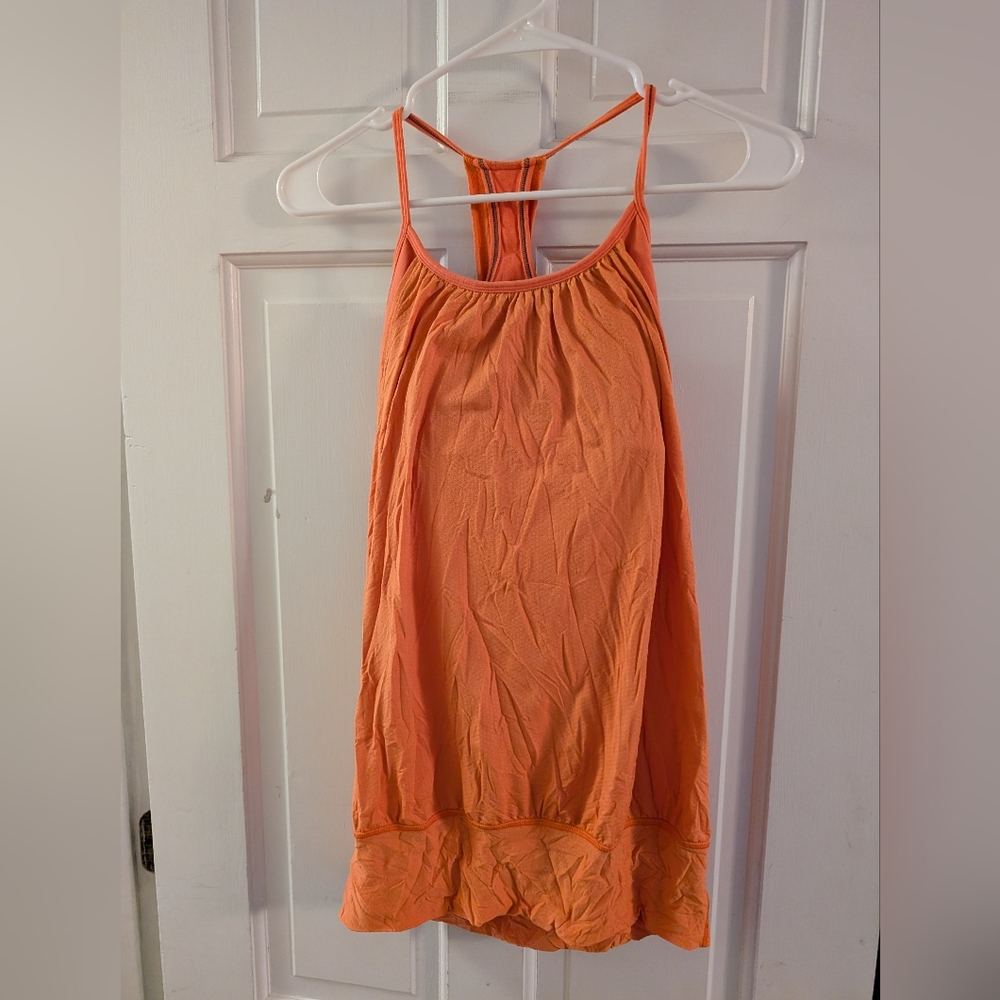 LULULEMON Orange No Limits Sports Bra Tank Top 6
